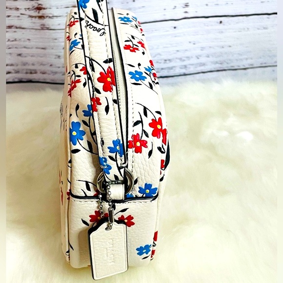 NWT Coach Mini Jamie Camera Bag white With Floral Print - Picture 8 of 10